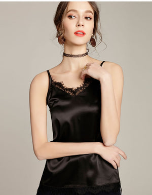 Summer Silk Tank Top Women Sexy