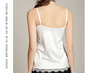 Summer Silk Tank Top Women Sexy