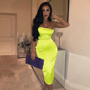 women bodycon long midi dress sleeveless elegant