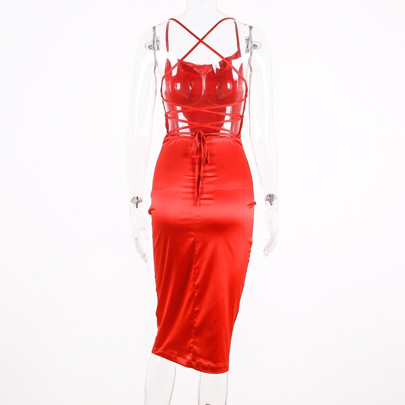 women bodycon long midi dress sleeveless elegant