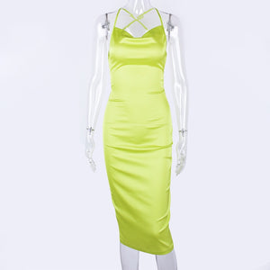 women bodycon long midi dress sleeveless elegant