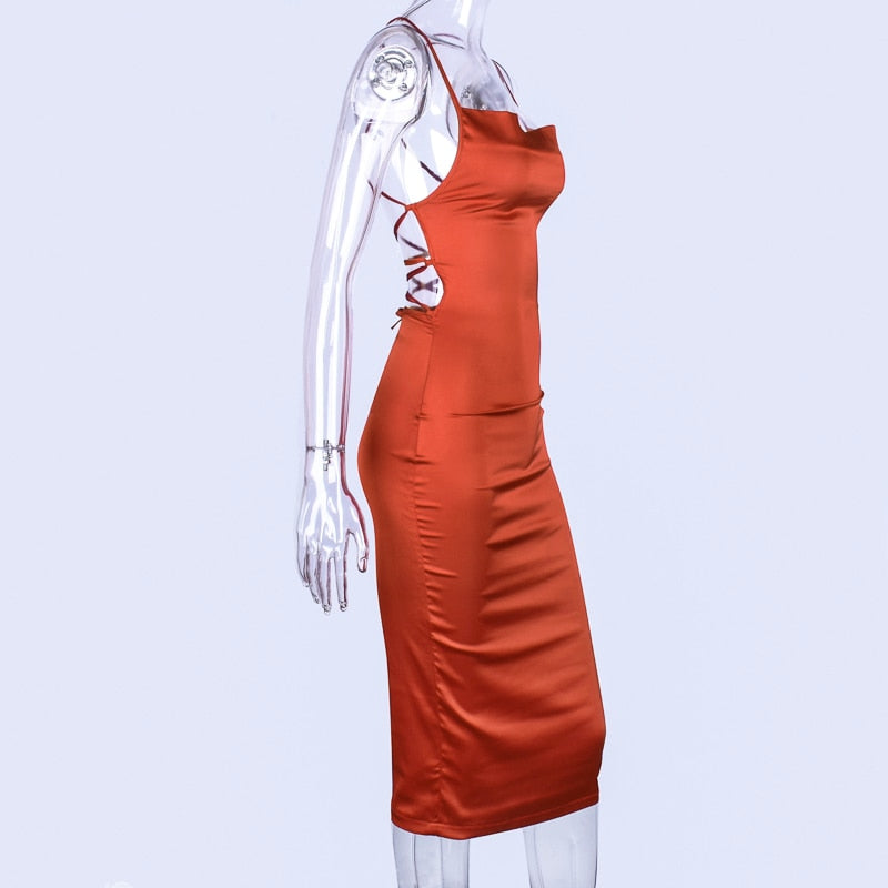 women bodycon long midi dress sleeveless elegant