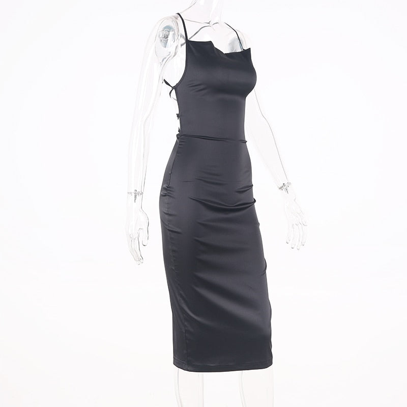 women bodycon long midi dress sleeveless elegant