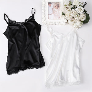 Summer Silk Tank Top Women Sexy