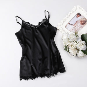 Summer Silk Tank Top Women Sexy